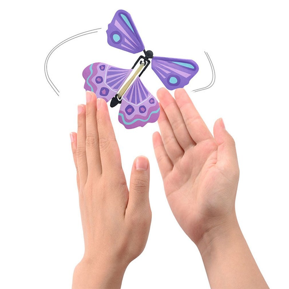 Mariposa voladora creativa para niños, juguete de accesorios mágicos para niños, divertidos artefactos de juego, juguete educativo de Color aleatorio