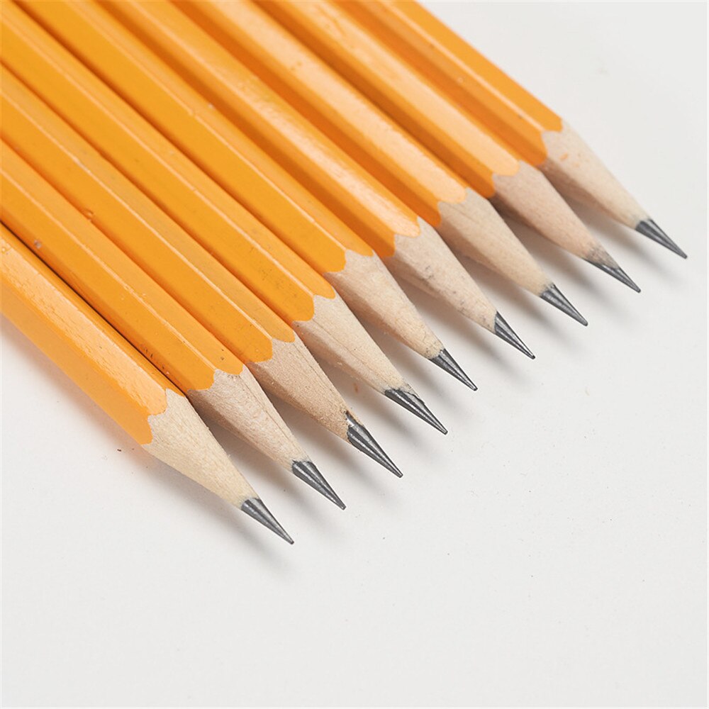 10pcs Yellow Wooden Handle HB Pencil Ordinary Penc... – Grandado