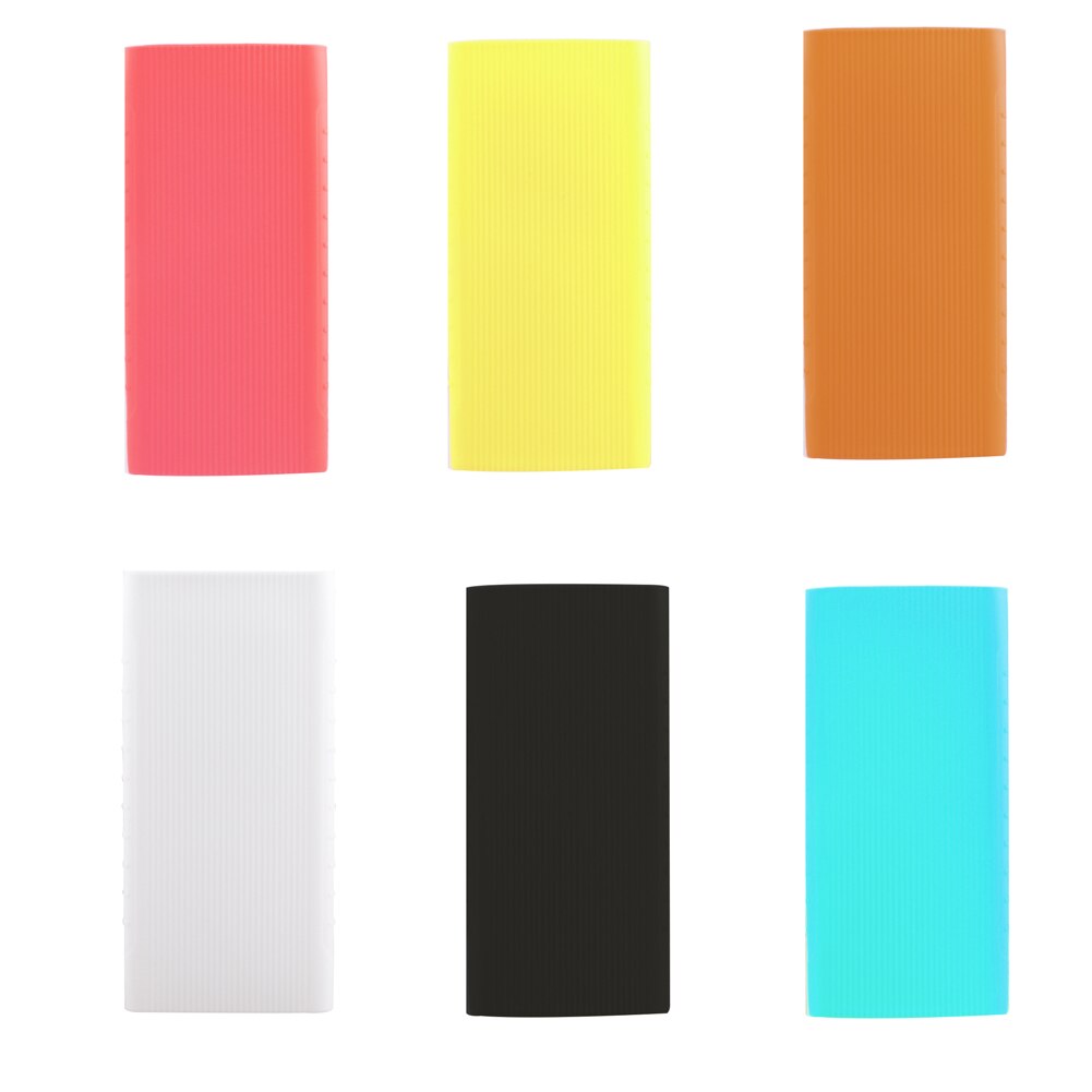 Silicone Protector Case Cover For Xiaomi Power Bank 2 10000 mAh Dual USB Port Skin Shell Sleeve For Power bank Model PLM09ZM