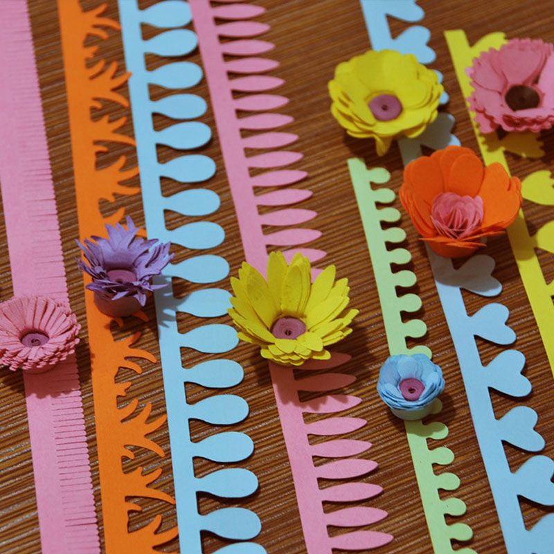 Streifen Blume Quilling Papier Bunte Origami DIY Papier Hand Handwerk Schablone Papier 18 stücke/1 tasche Sammelalben Handgemachte Dekoration