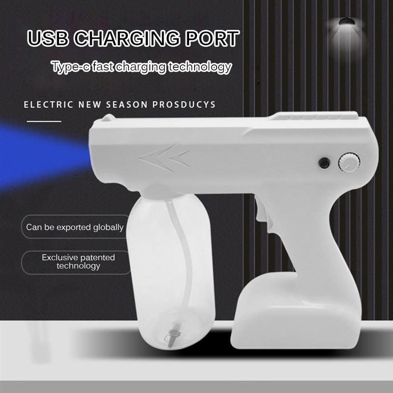 Wireless Sprayer Sanitizer Fogger Machine Handheld Rechargeable Nano Steam Atomizer With Blue Light For Disinfectants 800ml