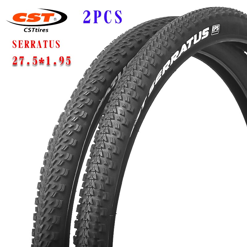 CST Serratus-neumático de bicicleta de montaña C1955, 26, 27,5 pulgadas, alambre de acero EPS resistente a puñaladas, 26x1,95, 27,5x1,95, 60TPI: 27.5X1.95  2PCS