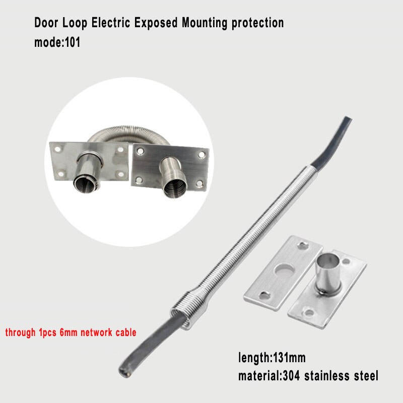 Door Loop Electric Exposed Mounting Protection Netable Wire Pipe Access Control Cable Crossing Device Metal Wire Spring