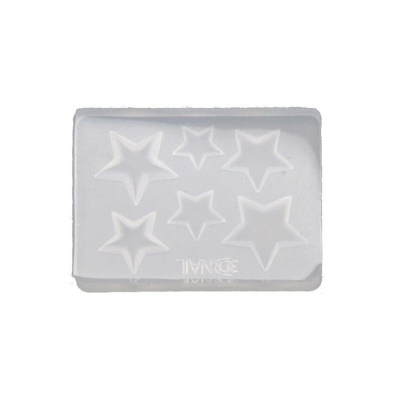 Handmade Mini 3D Carving Star Nail Art Silicone Mold Small Star Charm Resin Casting Mold 3D Star Jewelry Making Tools