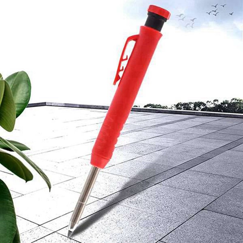 4 Stuks Carpenter Potloden, Bouw Potloden Met 12Pcs Vullingen, Leidt Vulpotlood Architect Potloden