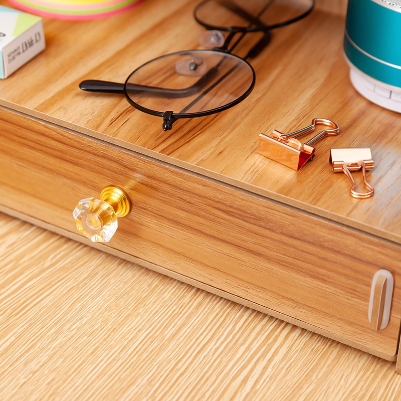 Houten Bureau Organizer Multifunctionele Diy Pen Potlood Houder Doos Desktop Stationaire Home Office Supply Opbergrek