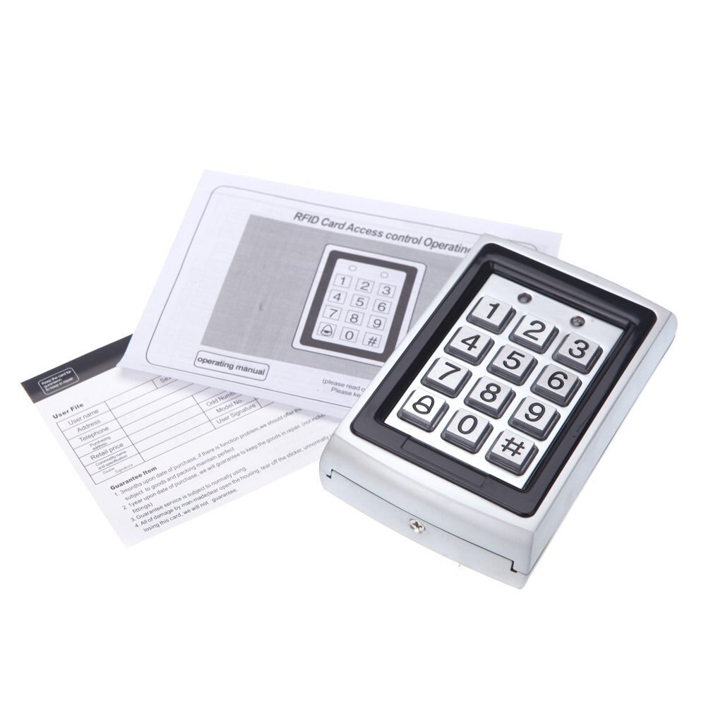 7612 Standalone Toegangscontrole Metalen Behuizing Rfid 125Khz Proximity Em Card Entry Lock Deur Toetsenbord Enkele Deur Toetsenbord Reader