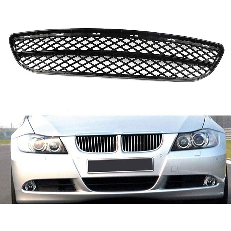 Rejilla inferior cubierta decorativa parachoques delantero de coche rejilla central inferior ajuste para BMW Serie 3 E90 E91 2006 2007 51117134074