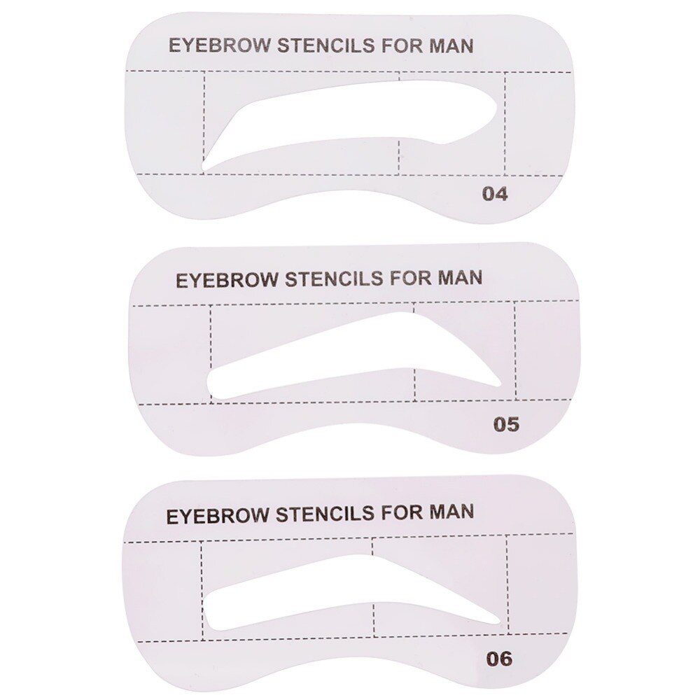 Classic 10Pcs/Set Men DIY Eyebrow Template Shaper Stencils Card Beauty Makeup Tool Eye Grooming Kit #267687