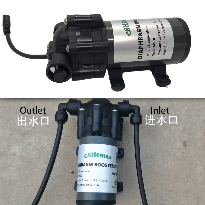 75 gpd  ro 24v tyst vattenboosterpump omvänd osmos vattensystem tryckökningspump