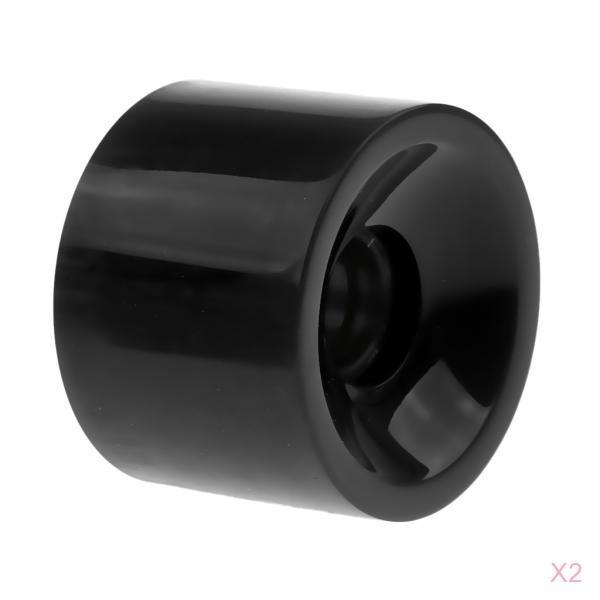 2x 70 x 51mm Pro Blank Skateboard PU Wheels Longboard Cruiser Wheels black