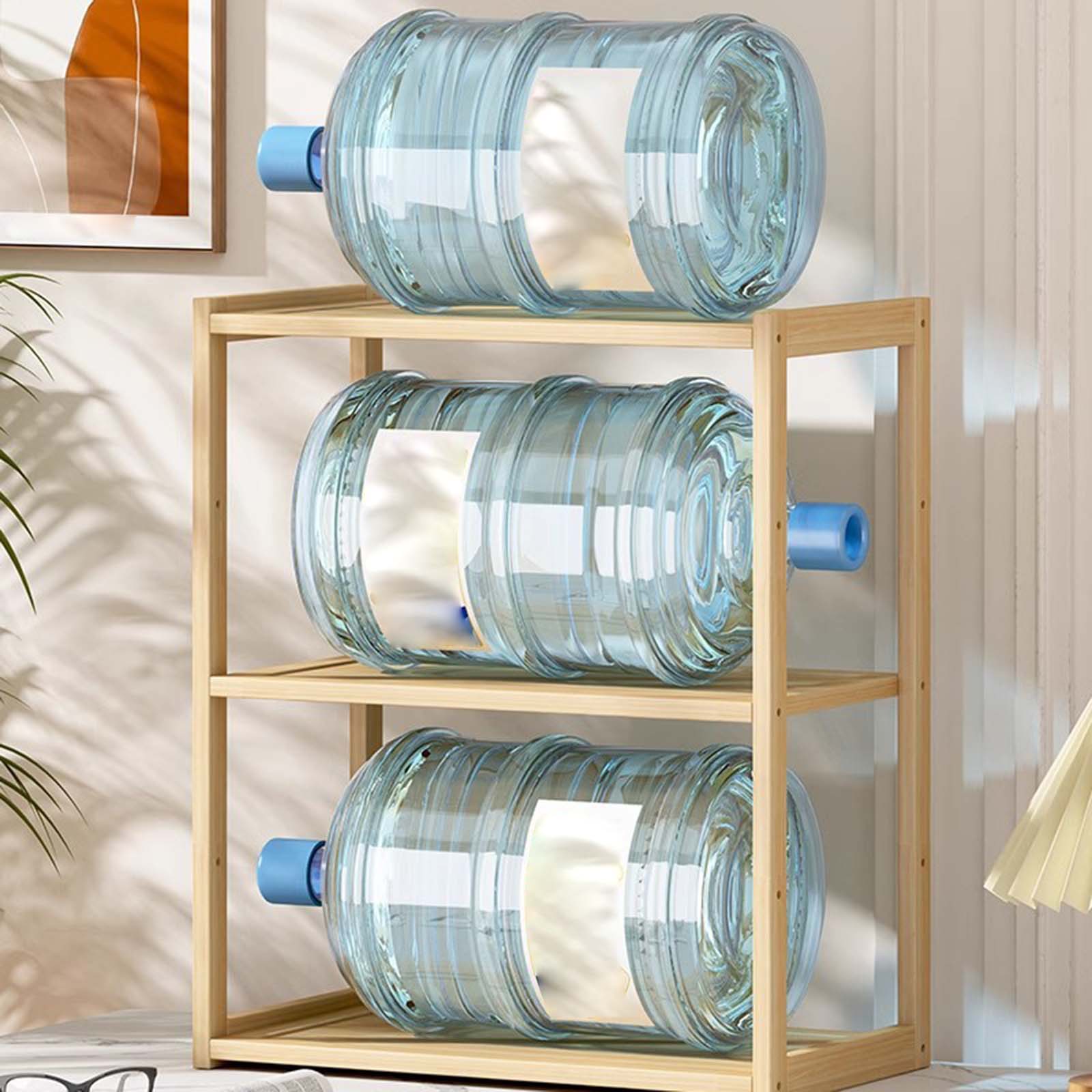 Wooden Shelf Desk Rack Spice Rack Standing Desktop Display Organizer Tabletop Storage Organizer for Home Kitchen