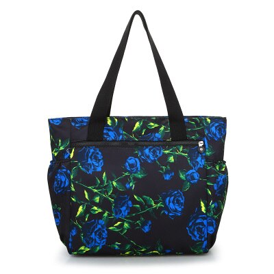 Kwiatowa duża torba na ramię lekka duża pojemność torba na co dzień wodoodporna Oksford wiejski styl torebka damska torba podróżna: 7