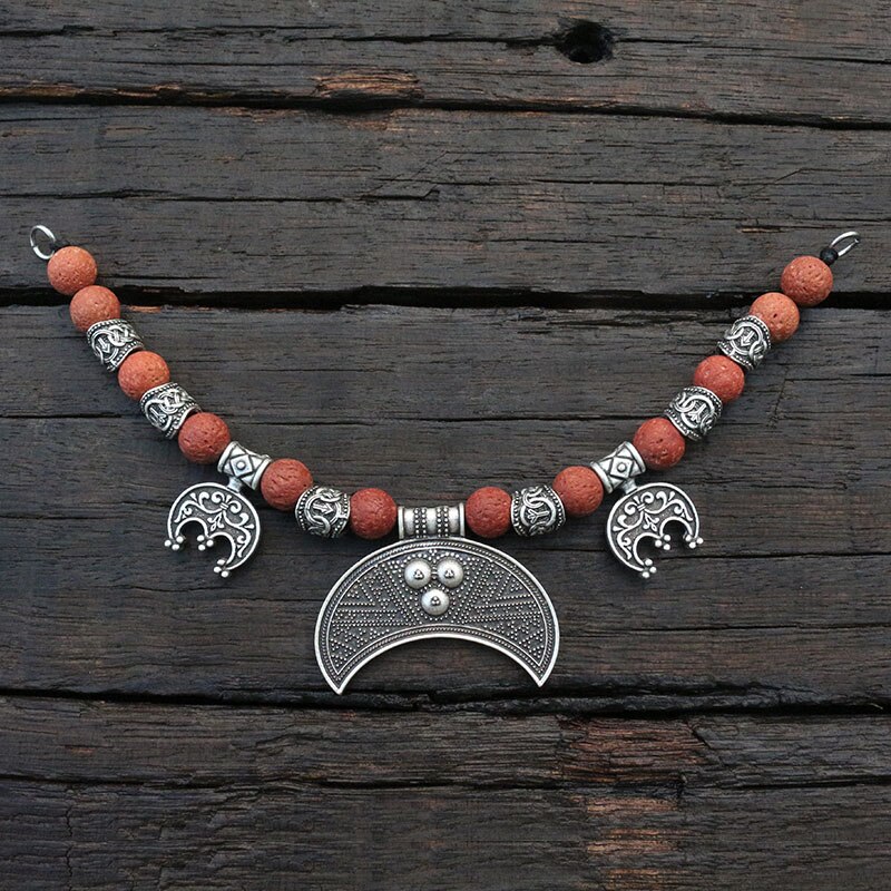 1pcs Slavic Jewelry Makeing For Charms Women Pendant, Ethnic Style Viking Brooch Buckle Lunula Jewelry For Cool Men
