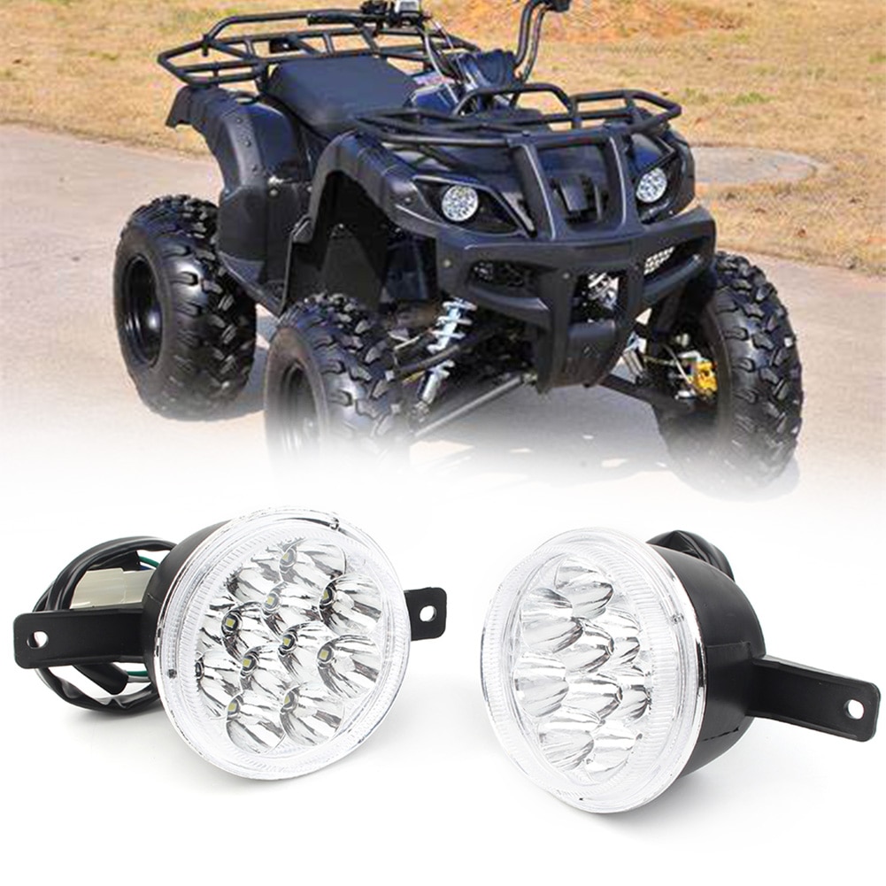 2x Led Koplamp 3 Draad Voor Atv Quad GY6 150CC 250CC Taotao Coolster Vrede Utility