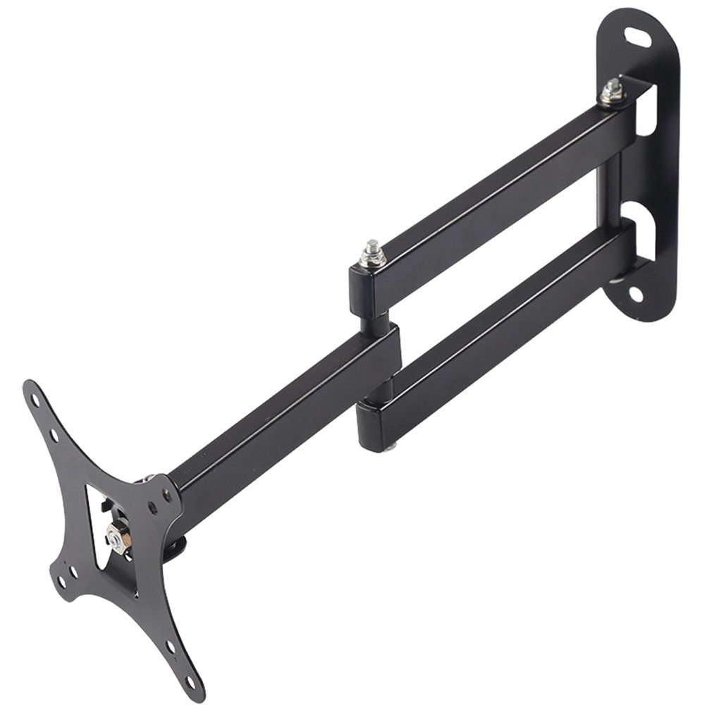 Universal 14-27 Inch Lcd Computer Monitor Rack Telescopic Rotating Display Bracket Swing Rack Wall Mount