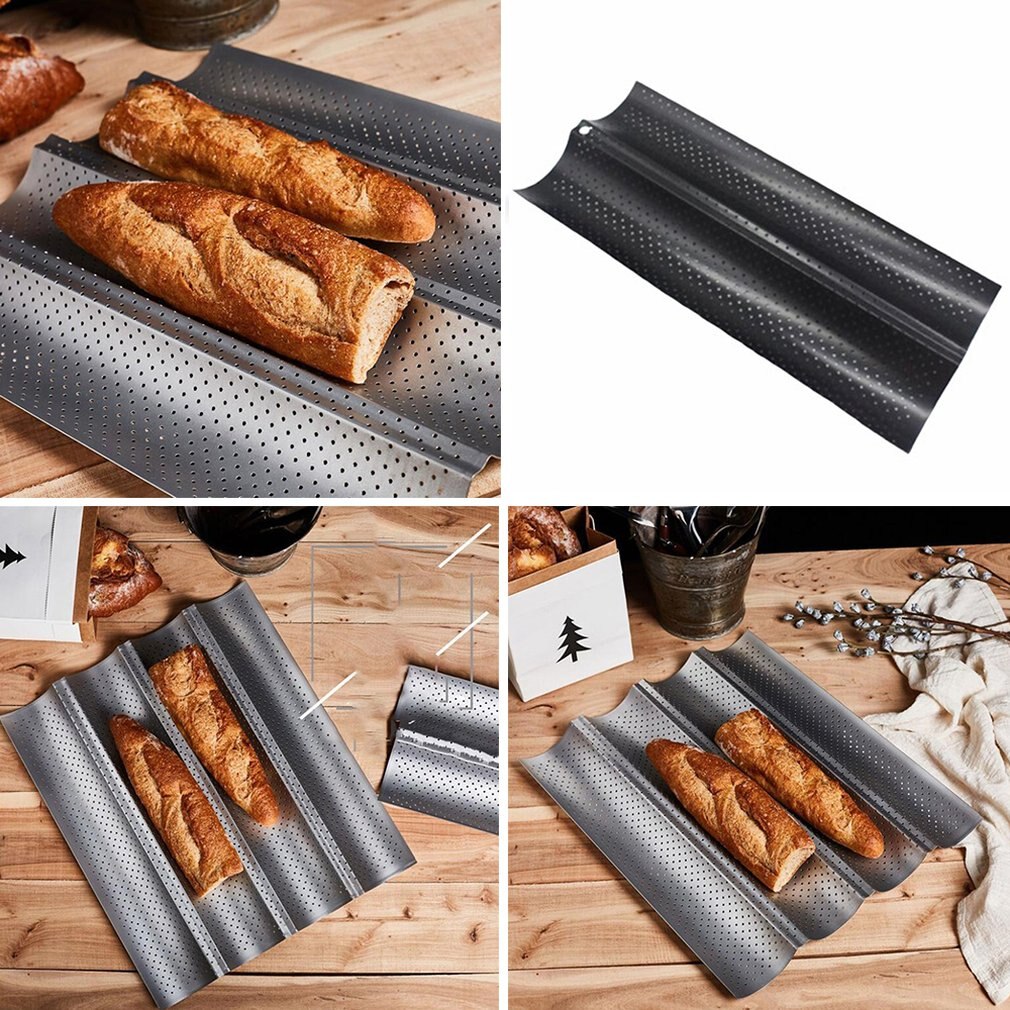 2/3/4 Groef Golven Brood Bakvorm Lange Loaf Cookie Baguette Mold Non Stick Bakken Lade Thuis Keuken Diy bakken Levert