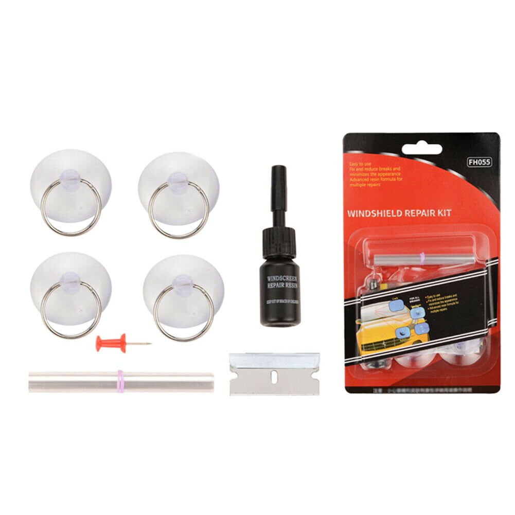 8pcs Glass Repair Tool Car Repair Crack Chip Scratch Winshield Kit