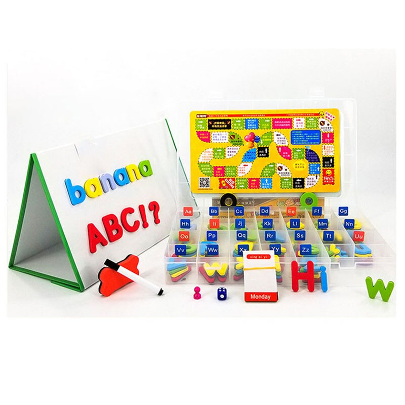 1 Set Magnetische Letters Hoofdletters Kleine Schuim Alfabet Abc Magneten Voor Koelkast Koelkast Educatief Spelling Leren Speelgoed