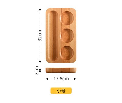 Massivt tre frukt tallerkener peanøtter form desserter tallerken sushi tallerken blad form desserter tallerken flerbruks serveringsbrett: Bs