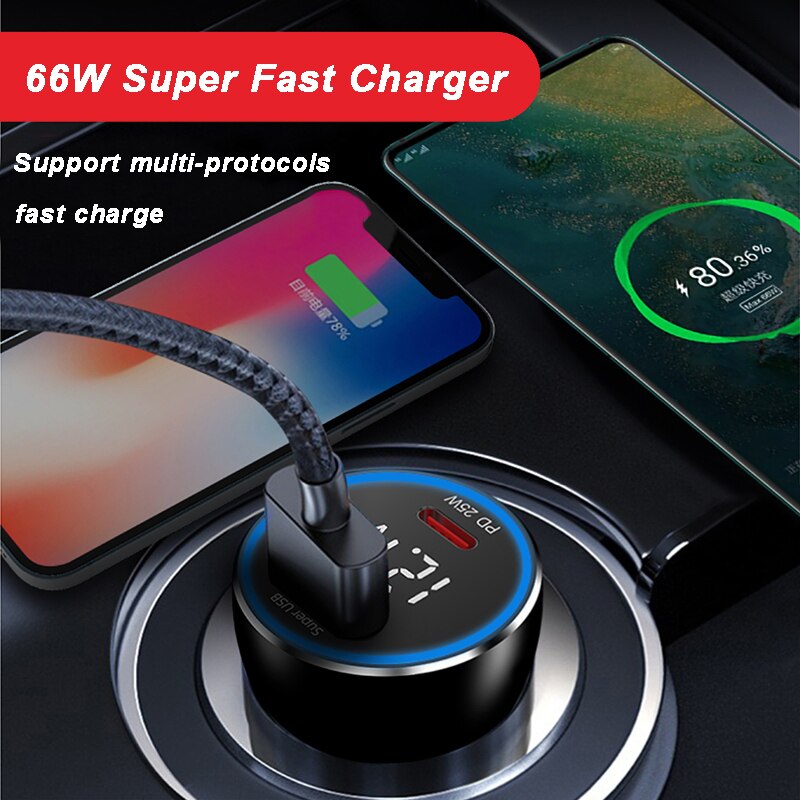 65W Supervooc 2,0 + 25W PD PPS Schnelle Auto Ladegerät Für iPhone 13 Samsung S21 OPPO Finden X2 Profi Reno 4 3 Realme 8 7 6 Profi USB-C Kabel