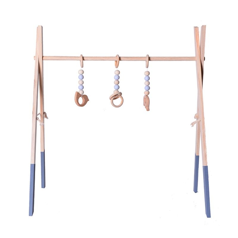 Scandinavische Stijl Houten Baby Fitness Rack Kinderen Kamer Decoratie Speelgoed P31B