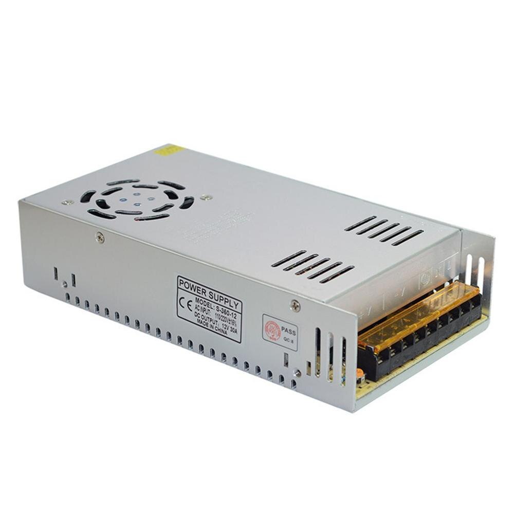12V 30A 360W Switching Power Supply Adapter Monitor LED Strip Lighting DC Transformers Regulated Switching