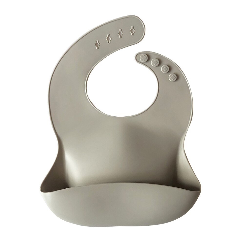 Børns silikoneskål børn tallerken baby tallerken baby børns skridsikre fodring platos børn bordservice mad tallerken: Hagesmæk -08