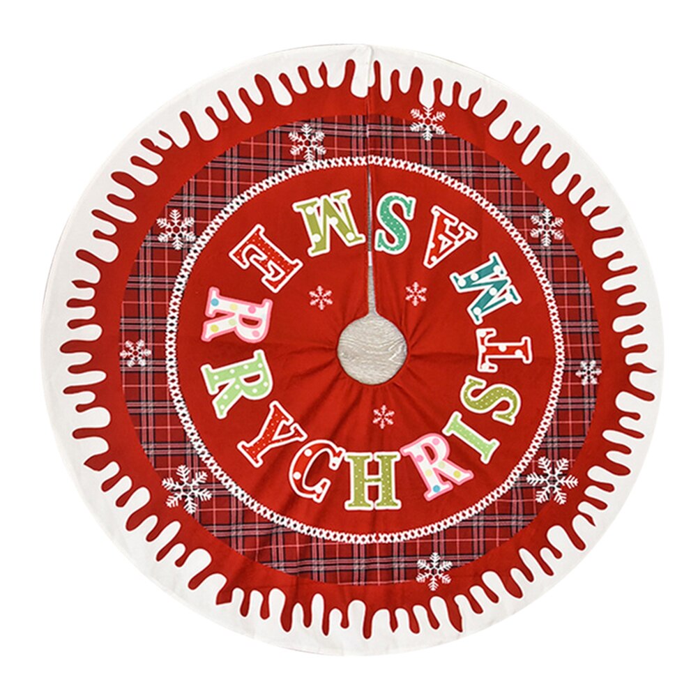 90/127 cm Klassieke Rode en Groene Kerstmis Kleur Velvet Gewatteerde Kerstboom Rok Kerstdecoratie Tree Rok DUO ER (Kleur : Red, Size : 90cm