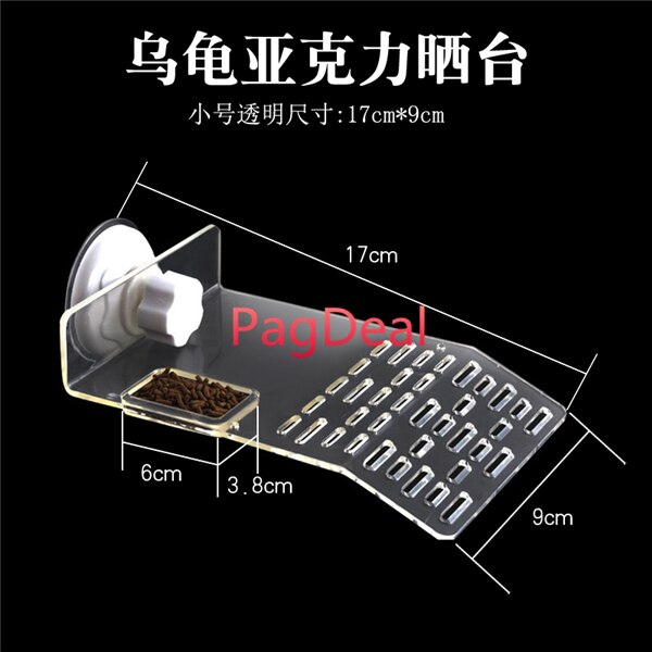 Turtle Platform Floating Turtle Pier Rectangular Terrapin Dock Aquarium Fish Tank Float Bask Terrace Climb Brazilian Tortoise: Clear S