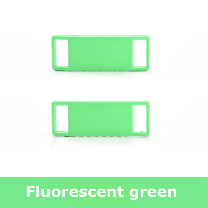 A-J01 Schnürsenkel Schnalle Schuhe Dekorationen Sneaker Bausätze Metall Schnalle Stilvolle und Geeignet für Alle Arten von Flache Schnürsenkel 15 Farben: Fluoreszierende Grün