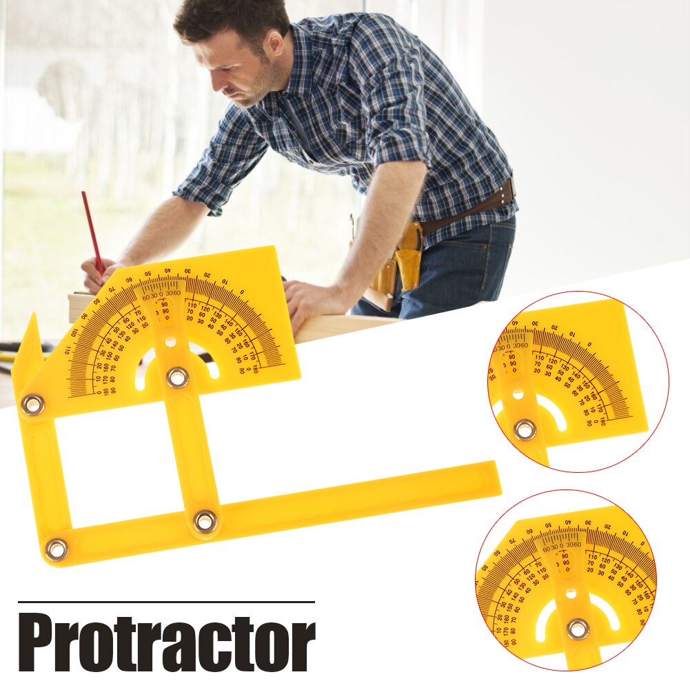 Protractor And Angle Finder Woodworking Measurement Tool 0° To 180° Angle Ruler Plastic Protractor Measuring Tool