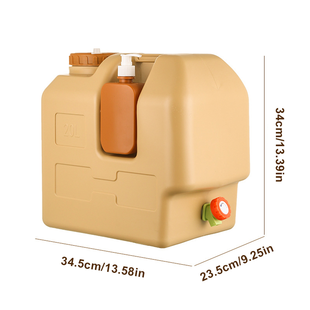 Outdoor Water Bucket Camping Water Container With Detachable Faucet No Leakage Water Storage Container For Outdoor 7.5/10/12/20L