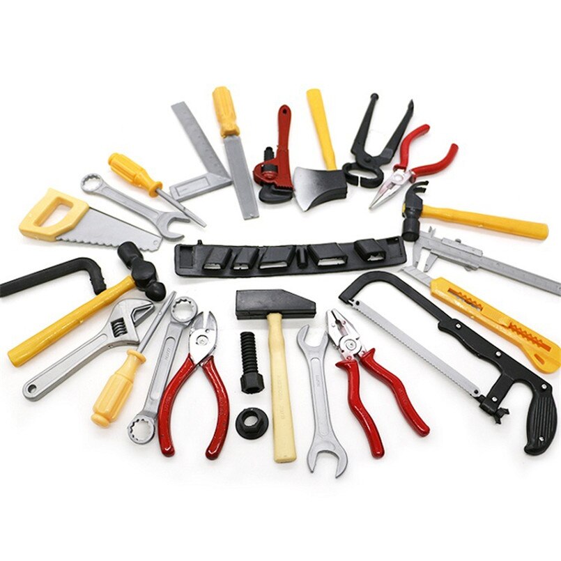 14Pcs/set Simulation Repair Drill Tools Toys For Boys Pretend Play Model DIY Tool Play House Garden Toy Kit Children