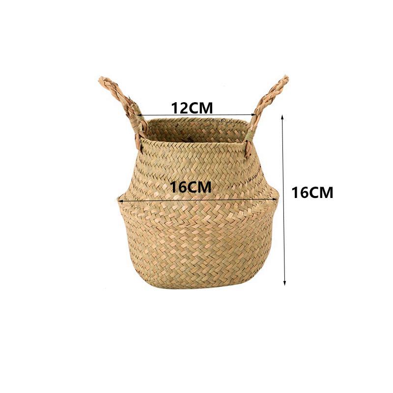 Wicker Planter Storage Basket Flower Baskets Laundry Storage Decorative Basket Pot Rattan Flower Planters Household Organizer: 12x16x16cm