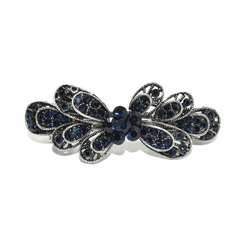 Rhinestone Hairpin Flower Leaf Butterfly Hairins Retro Hair Clip Pin Accessories For Women Shinning Barrettes Ponytail Headwear