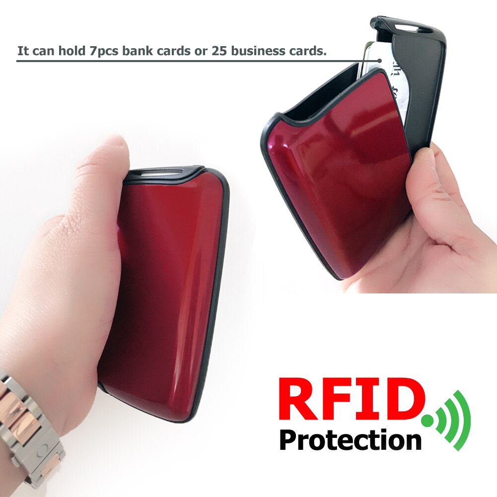 Kreditkarte Halter Anti-theft RFID Aluminium Tragbare Solide Geldbörse Frauen Männer Business Reise Bank Karte Schutz Fall tasche