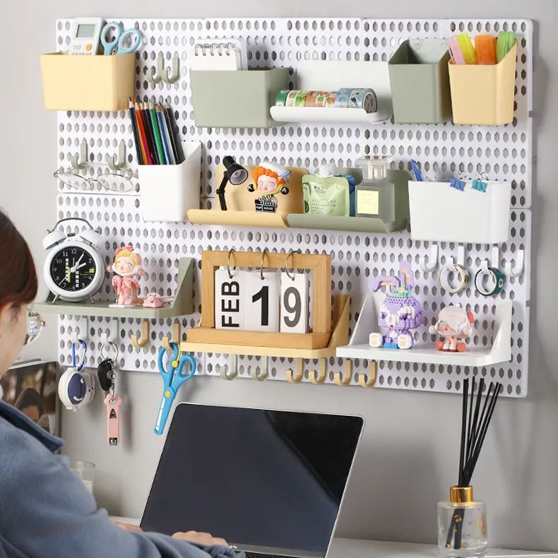 Pegboard painéis de parede pegboard organizador de parede montagem display diy pegboard kit ferramenta armazenamento painel rack banheiro cozinha
