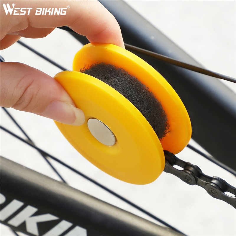 WEST BIKING Bike Chain Tool To Wipe Oil Lubricate Gear Roller Cycling Maintenance Gadget Repair Tools MTB Road Bike Accessories
