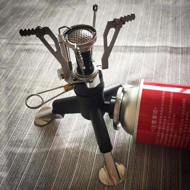 Outdoor Camping Hiking Tripod Gas Stove Adapter Cylinder Gas Tank Connector
