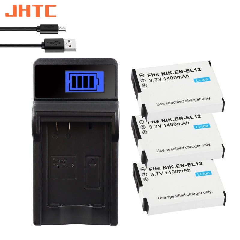 Batería EN-EL12 EN EL12 de 1400mAh para Nikon CoolPix S610 S610c S620 S630 S710 S1000pj P300 P310 P330 S6200 S6300 ENEL12