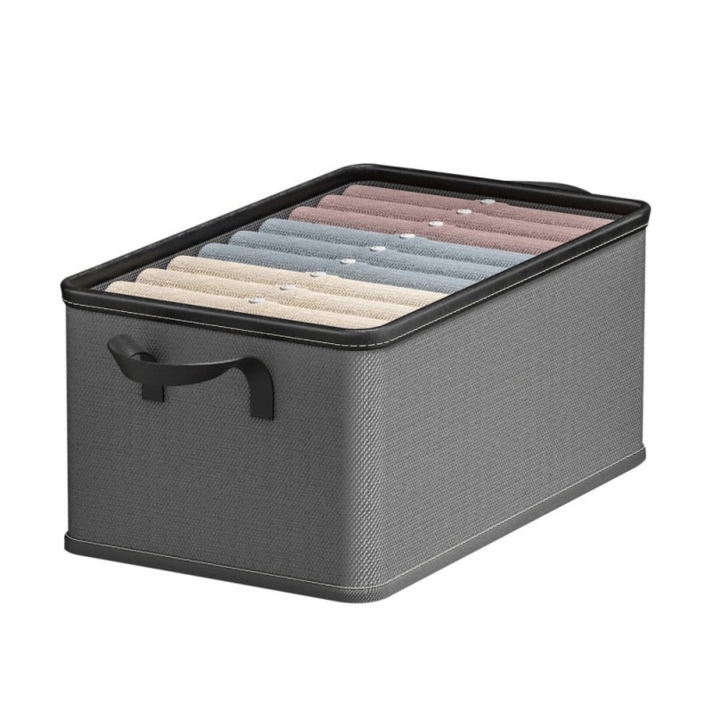 Foldable Home Storage Box Clothes Trousers Home Multi-functional Compartment Drawer Wardrobe Soild Color Storage Boxes