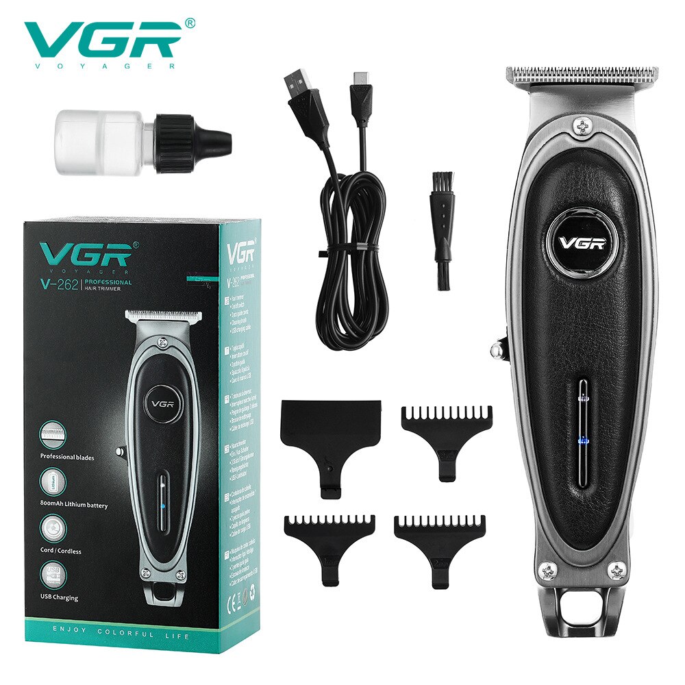 VGR – rasoir électrique rétro Rechargeable, tondeuse à cheveux Portable à pointe d'huile V-262: Black