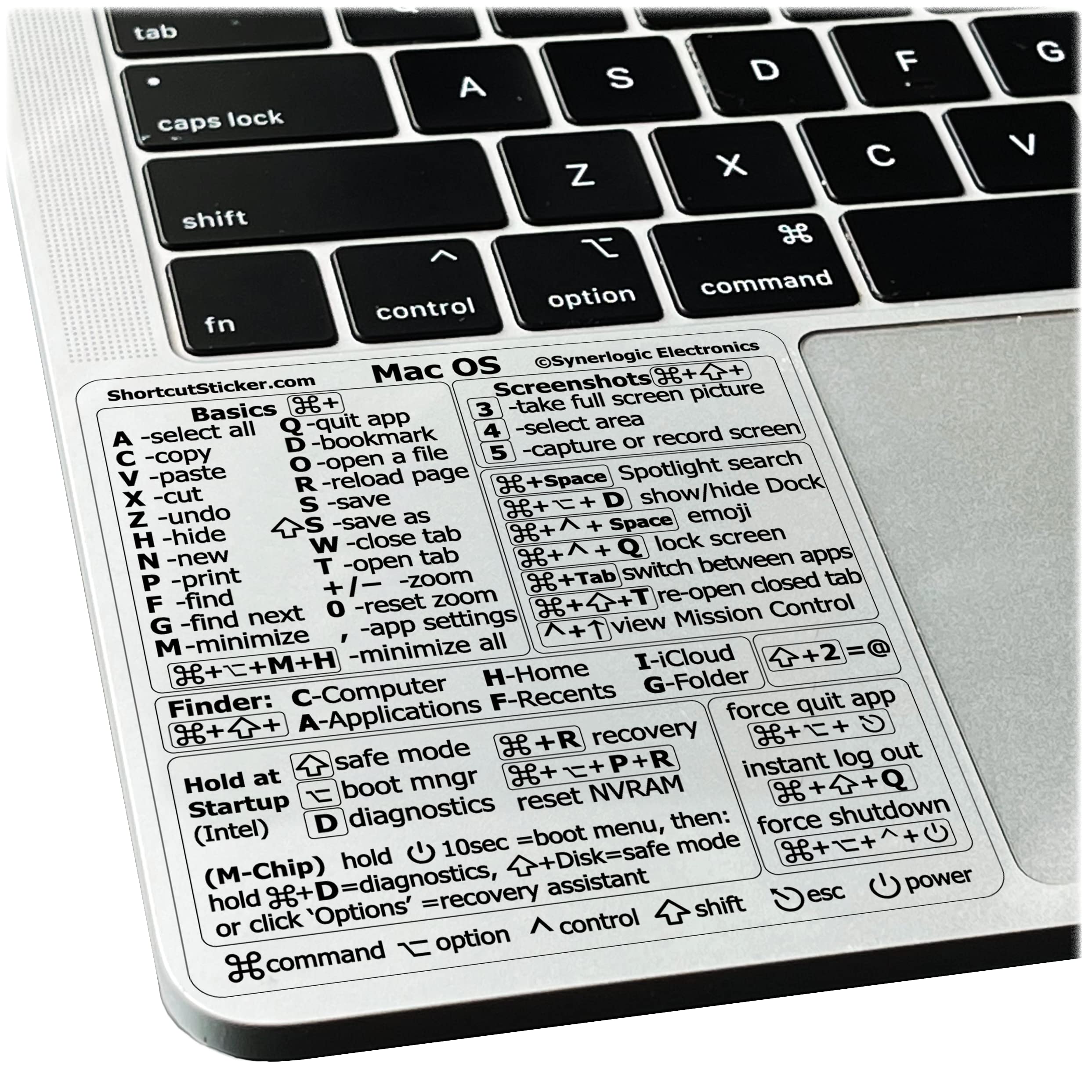Pikanäppäintarra apple mac os -järjestelmään, pikanäppäintarra 13-16 tuuman macbook pro 13 / air 13 windows -kämmentukeen