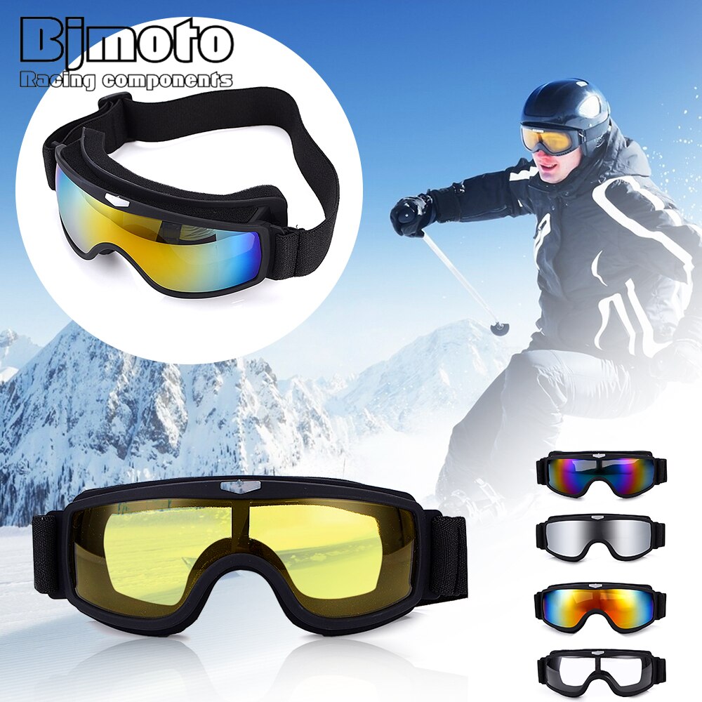 BJMOTO universel Vintage moto lunettes moto Scooter motard lunettes Motocross lunettes pliable casque lunettes