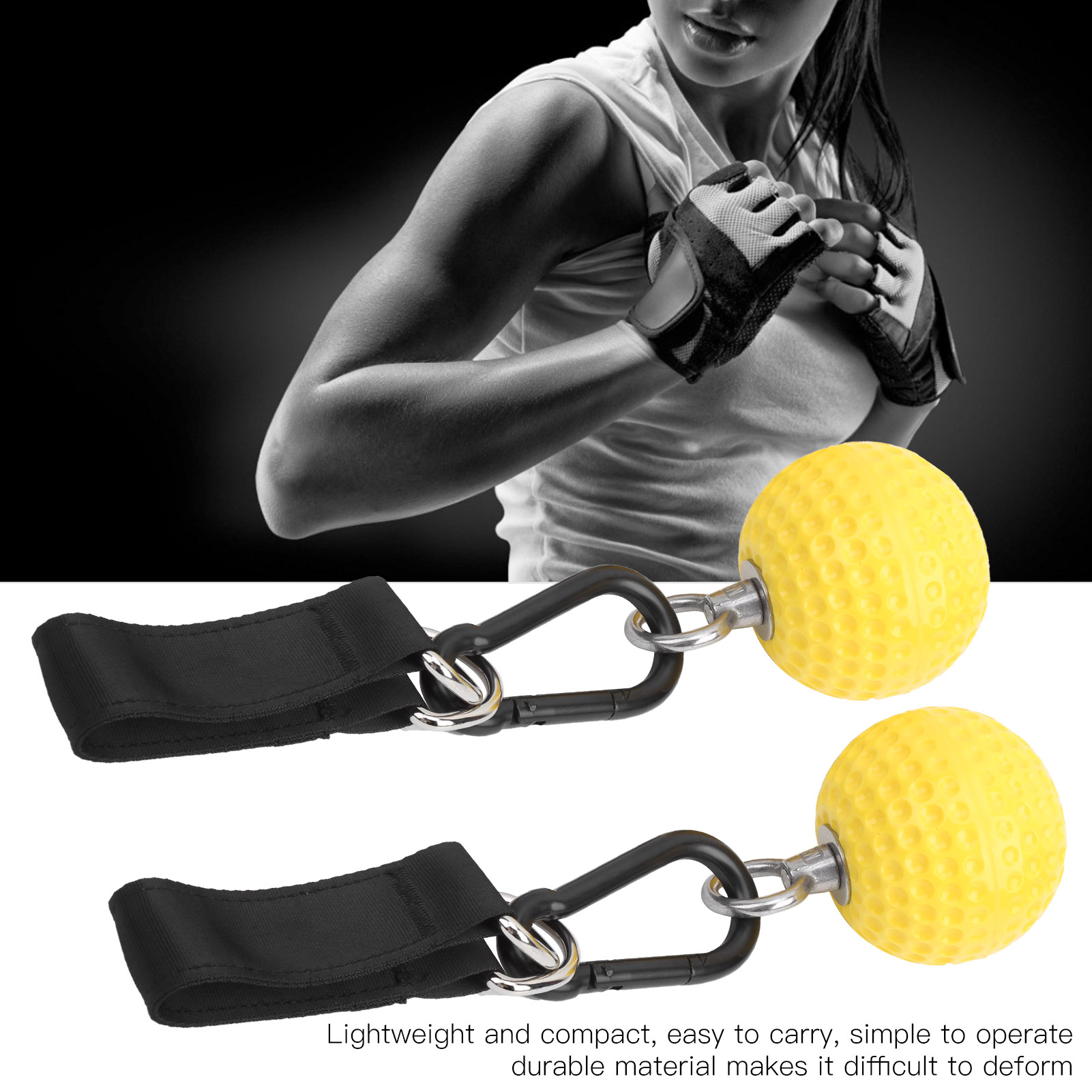 Balle d'entraînement de bras de traction, balle de poignées de traction, équipement de fitness domestique, balle d'exercice d'entraînement de force de bras