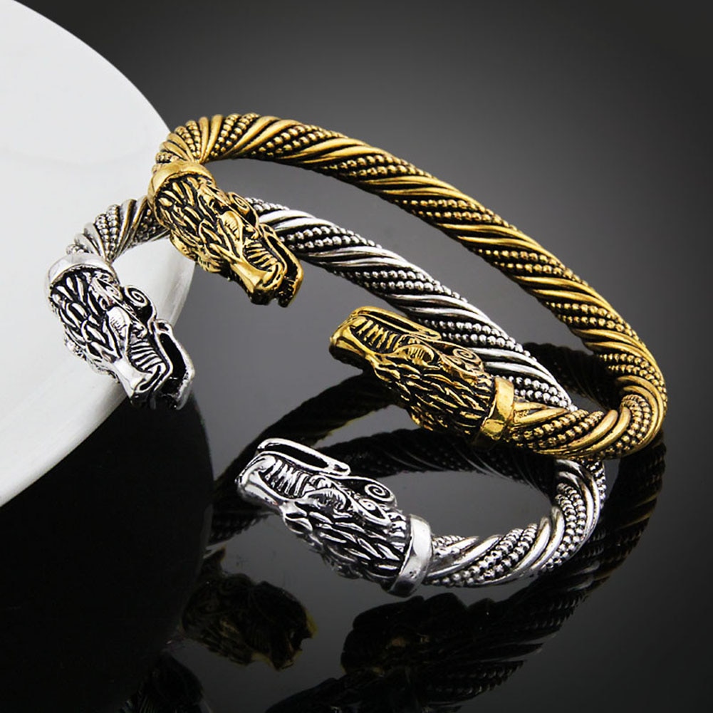 Teen Wolf Kopf Armband Indischen Schmuck Zubehör Viking Armband Männer Armband Manschette Armbänder Für Frauen Armreifen