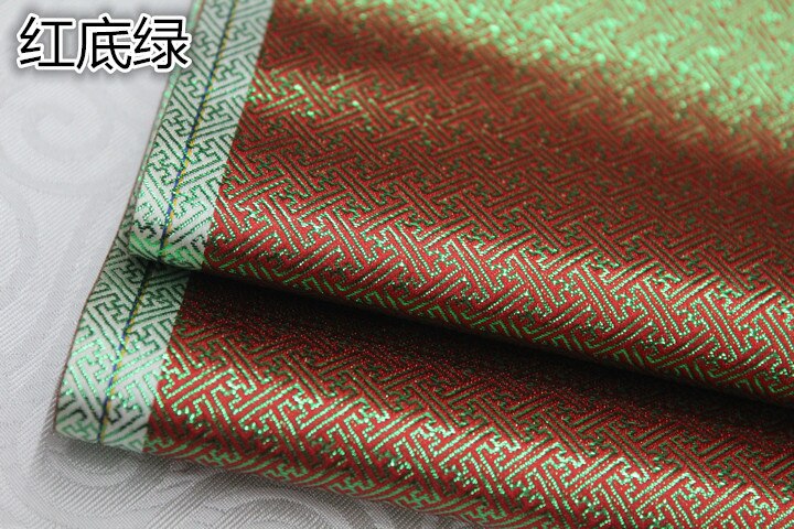 Robe de poupée cheongsam mongole en Satin, spirale carrée Vintage, Faux Satin, brocart de soie doré, tissu Jacquard, dentelle, bricolage: Green and red