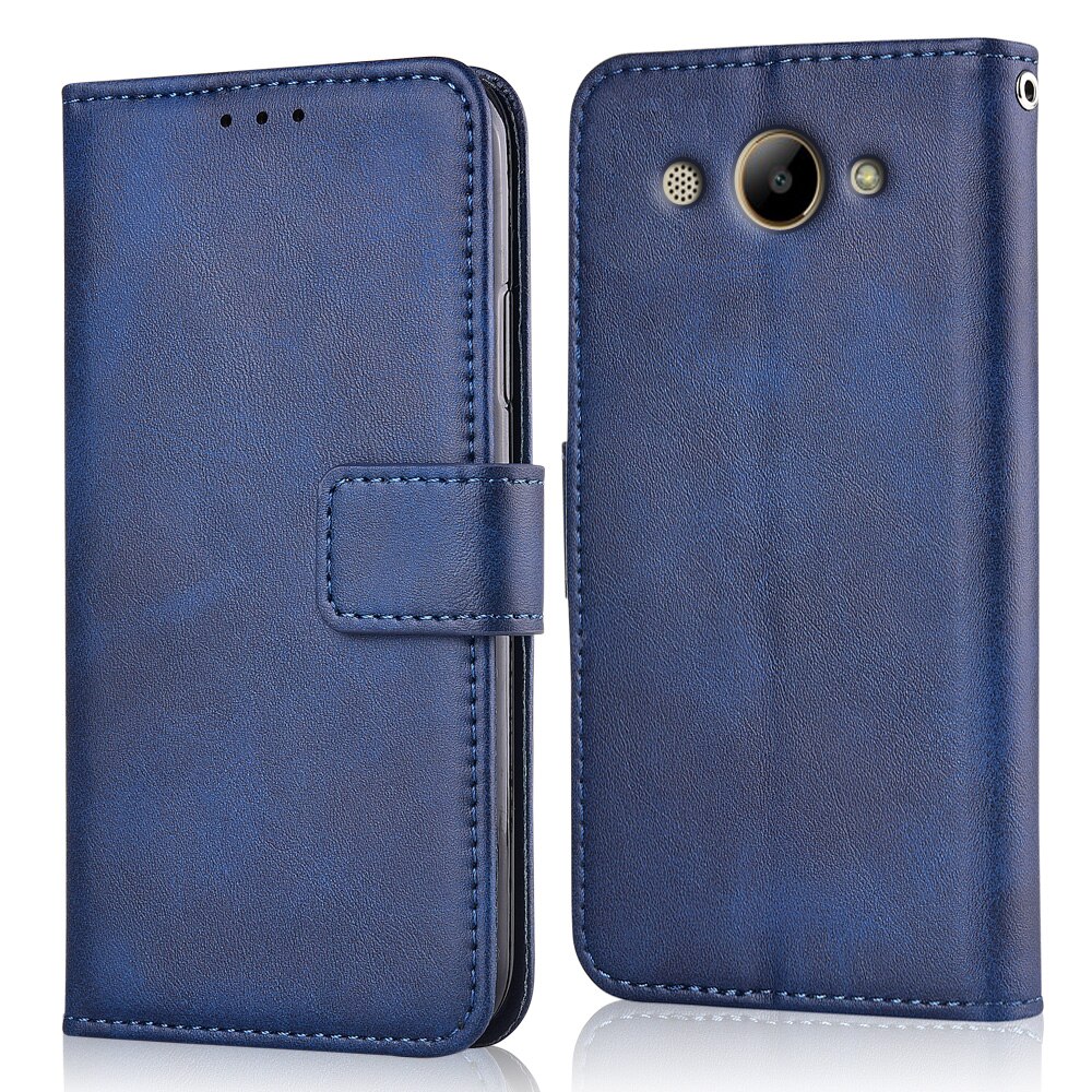 Für Huawei Y3 CRO-L02 CRO-L22 CRO-L03 CRO-L23 CRO-U00 Fall Für Auf Y3 Y32017 Coque Brieftasche Fall Buch Fall flip Abdeckung: niu-Dark Blue