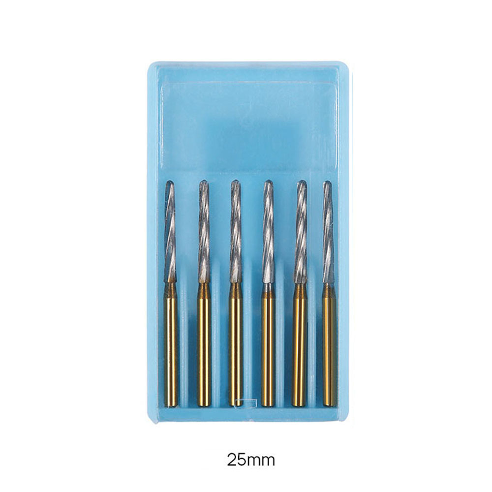 6-Pack Dental Tungsten Carbide Round Burs - FG Shank For High-Speed Handpieces